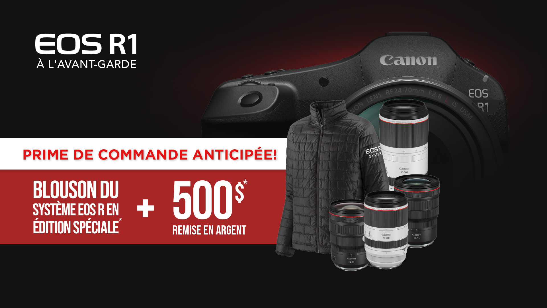 Prime de commande anticipée de l’EOS R1